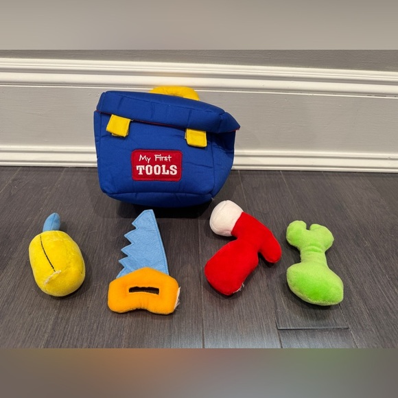 NWOT Baby Gund My First Tools Plush Toy Set Toolbox - Picture 1 of 11